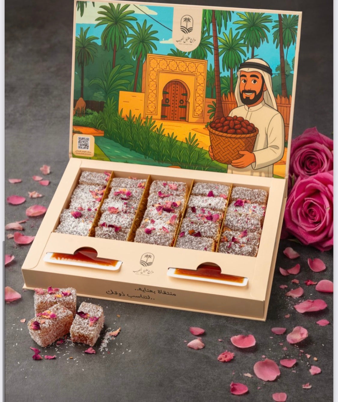 مكعبات حلقوم بالورد