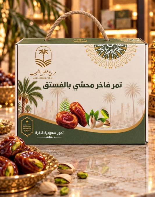 تمر فاخر محشي فستق ٢ كيلو