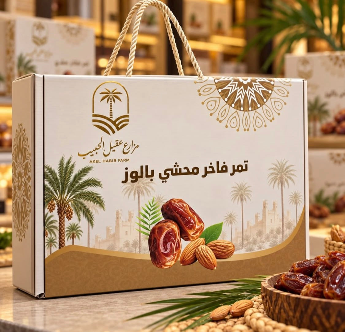 تمر فاخر محشي باللوز ٢ كيلو