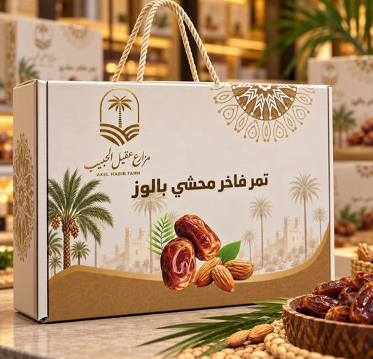 تمر فاخر محشي باللوز ٢ كيلو